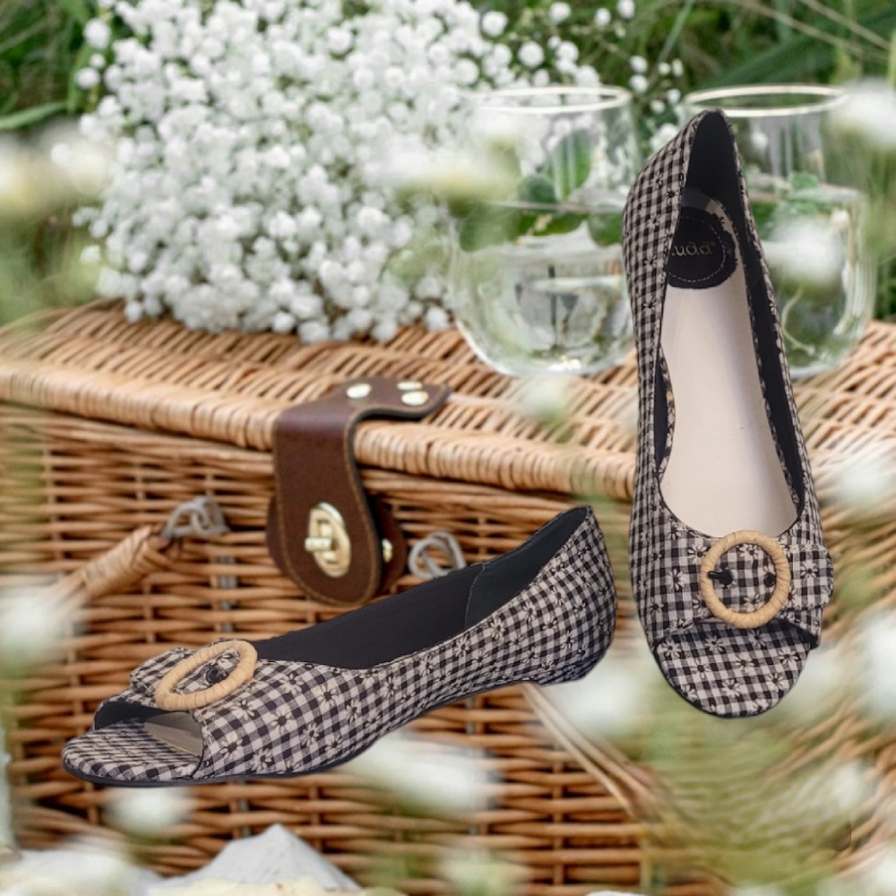 Y2K Gingham and Daisy Flats